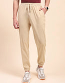 Camla Barcelona Drawstring Waist Beige Jogger