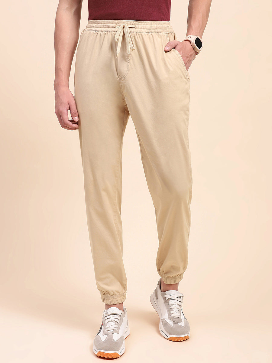 Camla Barcelona Drawstring Waist Beige Jogger