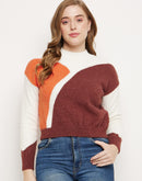 Madame Brown ColourBlocked Round Neck Sweater