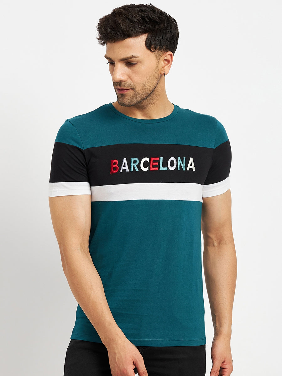 Camla Teal T- Shirt For Men