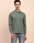 Camla Barcelona Polo Neck Full Sleeve Green Tshirt