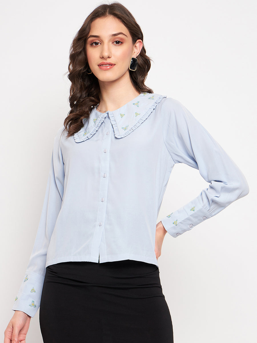 Camla Blue Shirts For Women