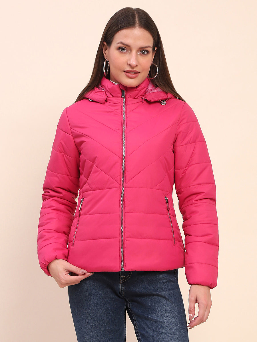 Camla Barcelona Quilted Hot Pink Jacket Buy COLOR Hotpink Jackets Online for Glamly