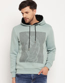 Camla Barcelona Graphic Print Sage Green Sweatshirt For Men