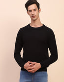 Camla Barcelona Crew Neck Solid Black Sweater