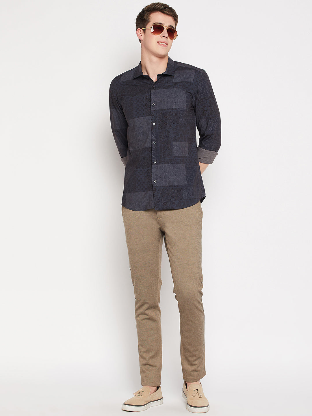 Camla Barcelona Dusty Prussian Blue Shirt For Men