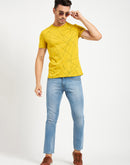 Camla Barcelona Typography Yellow Regular T-Shirt