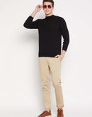 Camla Barcelona Mock Neck Black Sweater For Men