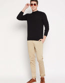Camla Barcelona Mock Neck Black Sweater for Men