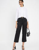 Madame Black Solid Trousers