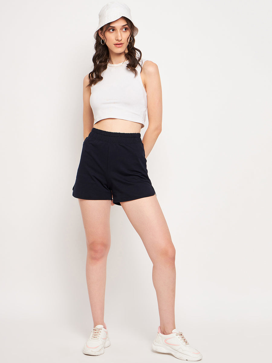 Camla Navy Shorts For Women