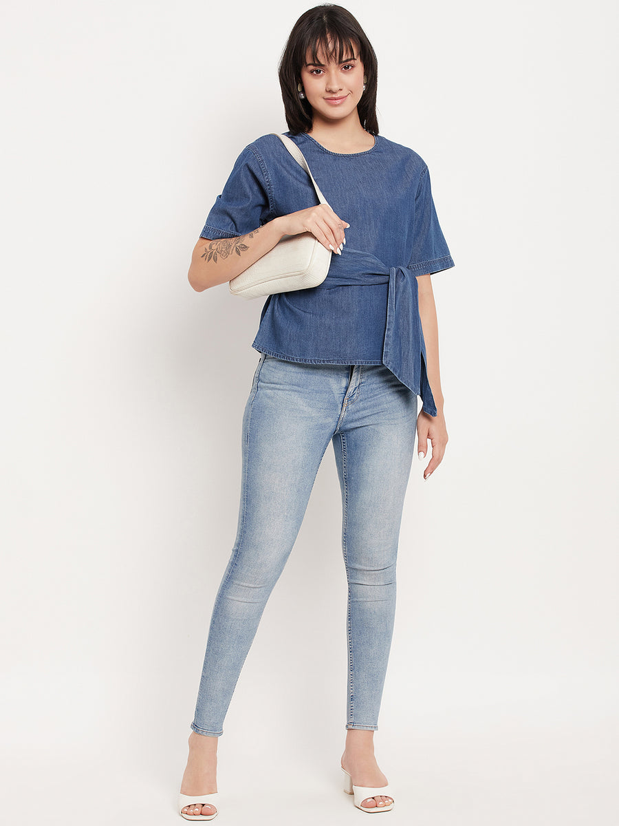 Camla Blue  Top For Women