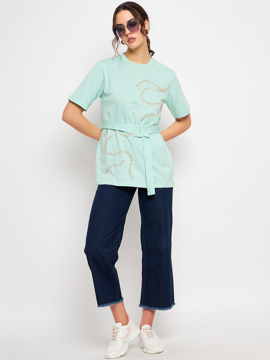 Camla Green T- Shirt For Women