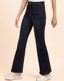Camla Barcelona High Rise Dark Blue Flared Jeans