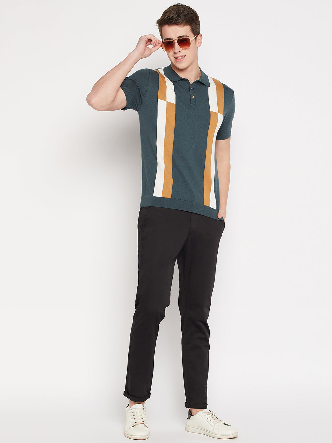 Camla Barcelona Pine Green T-Shirt For Men