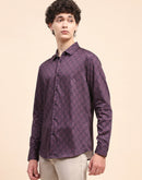 Camla Barcelona Printed Wine Button Down Shirt