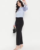 Madame Sky-blue Party Wear Shirt