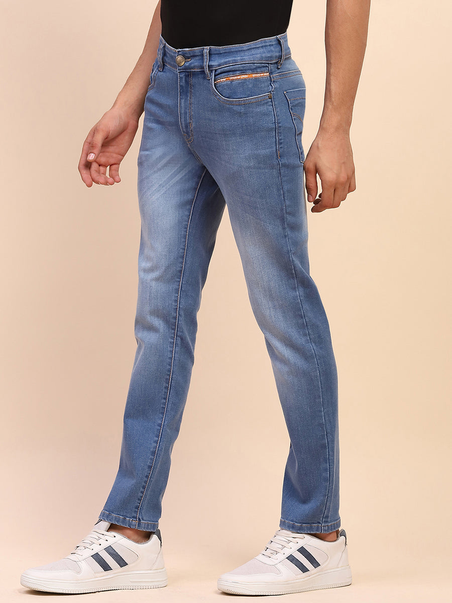Camla Barcelona Whiskered Straight Blue Cotton Denim