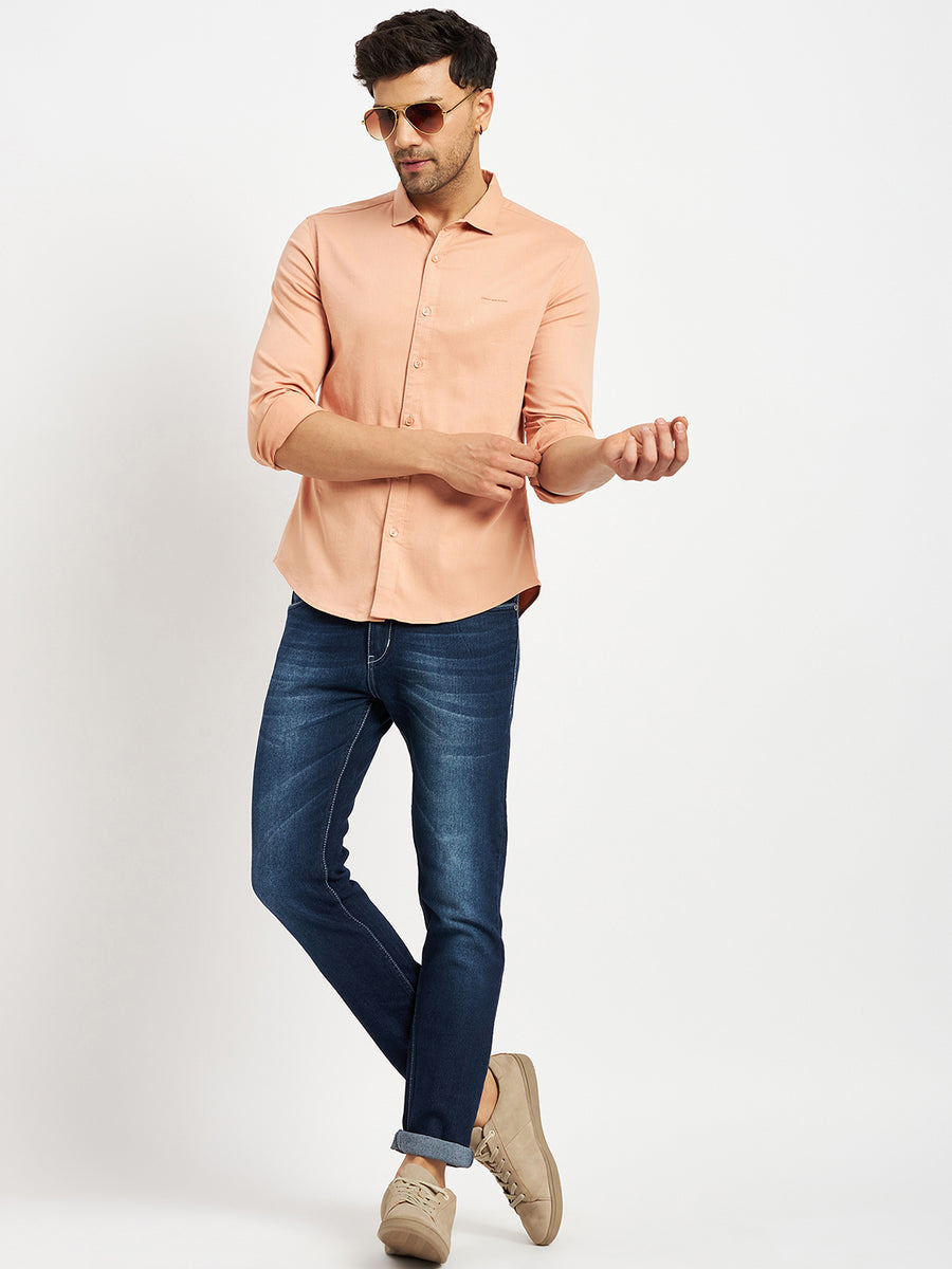 Camla Peach Shirts For Men