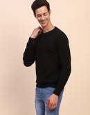 Camla Barcelona Crew Neck Solid Black Sweater