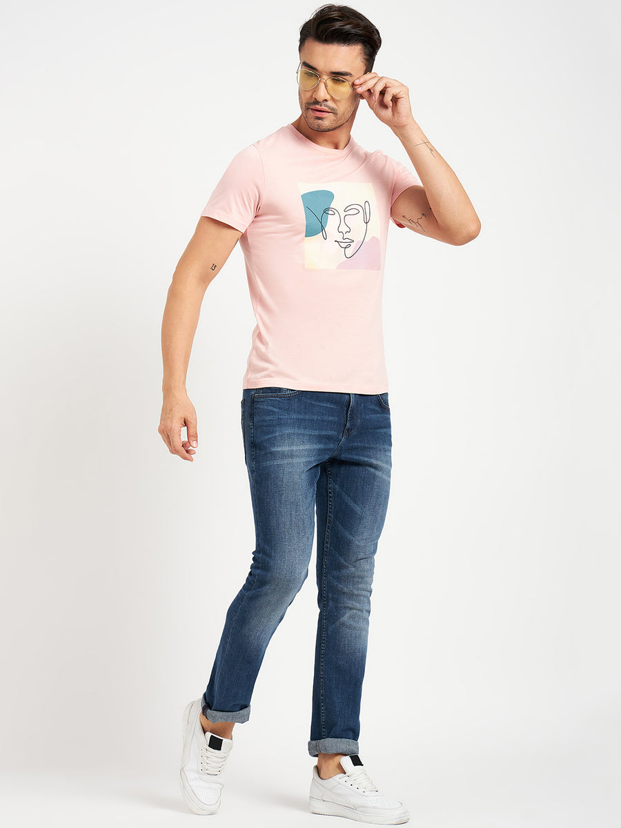 Camla Peach T- Shirt For Men