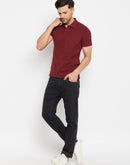 Camla Mehroon T- Shirt For Men