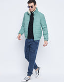 Camla Barcelona Mint Blue Puffer Jacket For Men