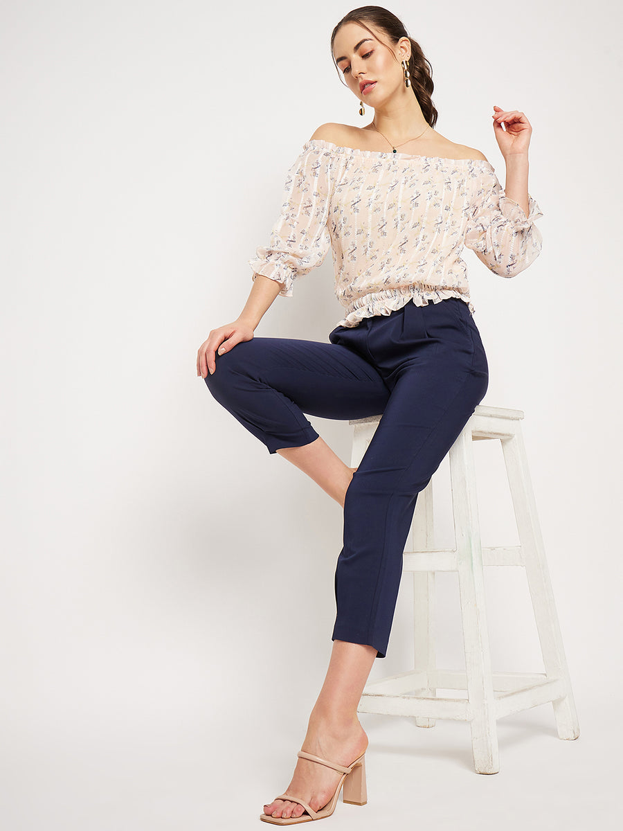 Camla Barcelona Navy Trouser For Women