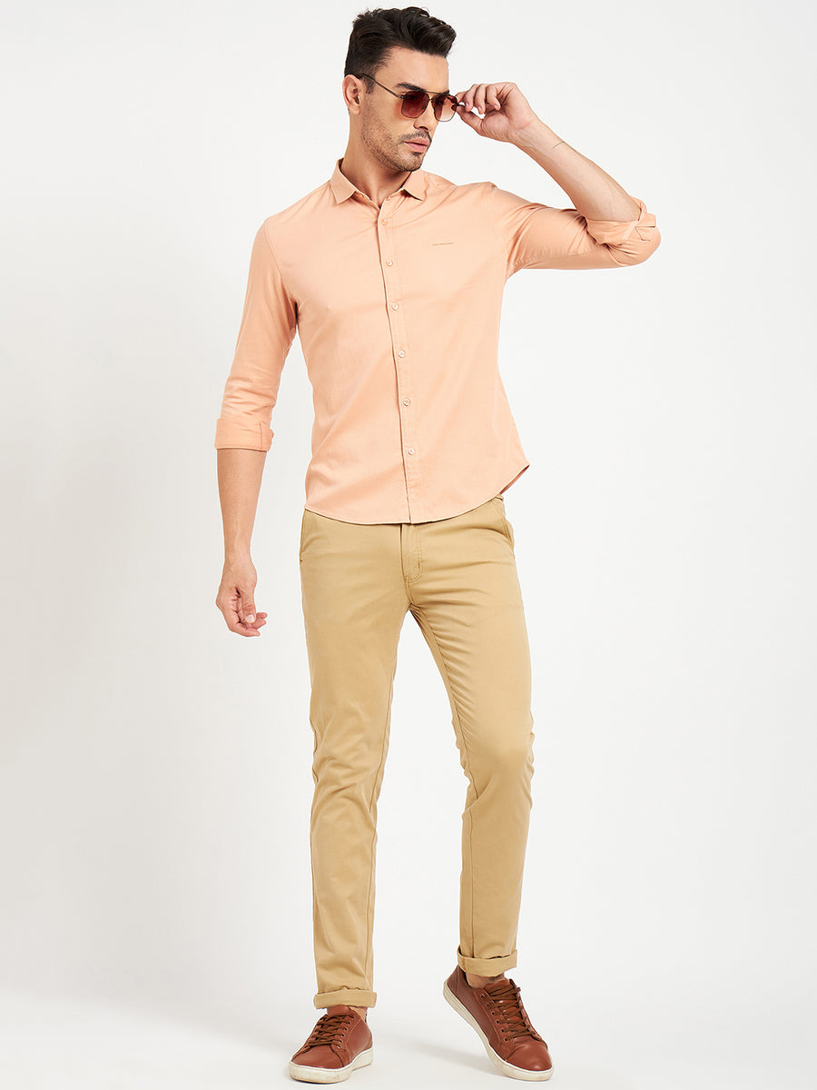Camla Peach Shirts For Men