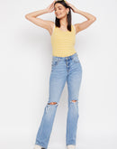 Camla Barcelona Striped Yellow Tank Top