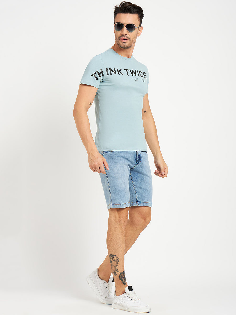 Camla Blue T- Shirt For Men