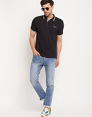 Camla Barcelona Men’S Black Polo Neck T-Shirt