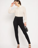 Camla Barelona Chequered Off-White Shirt For Women