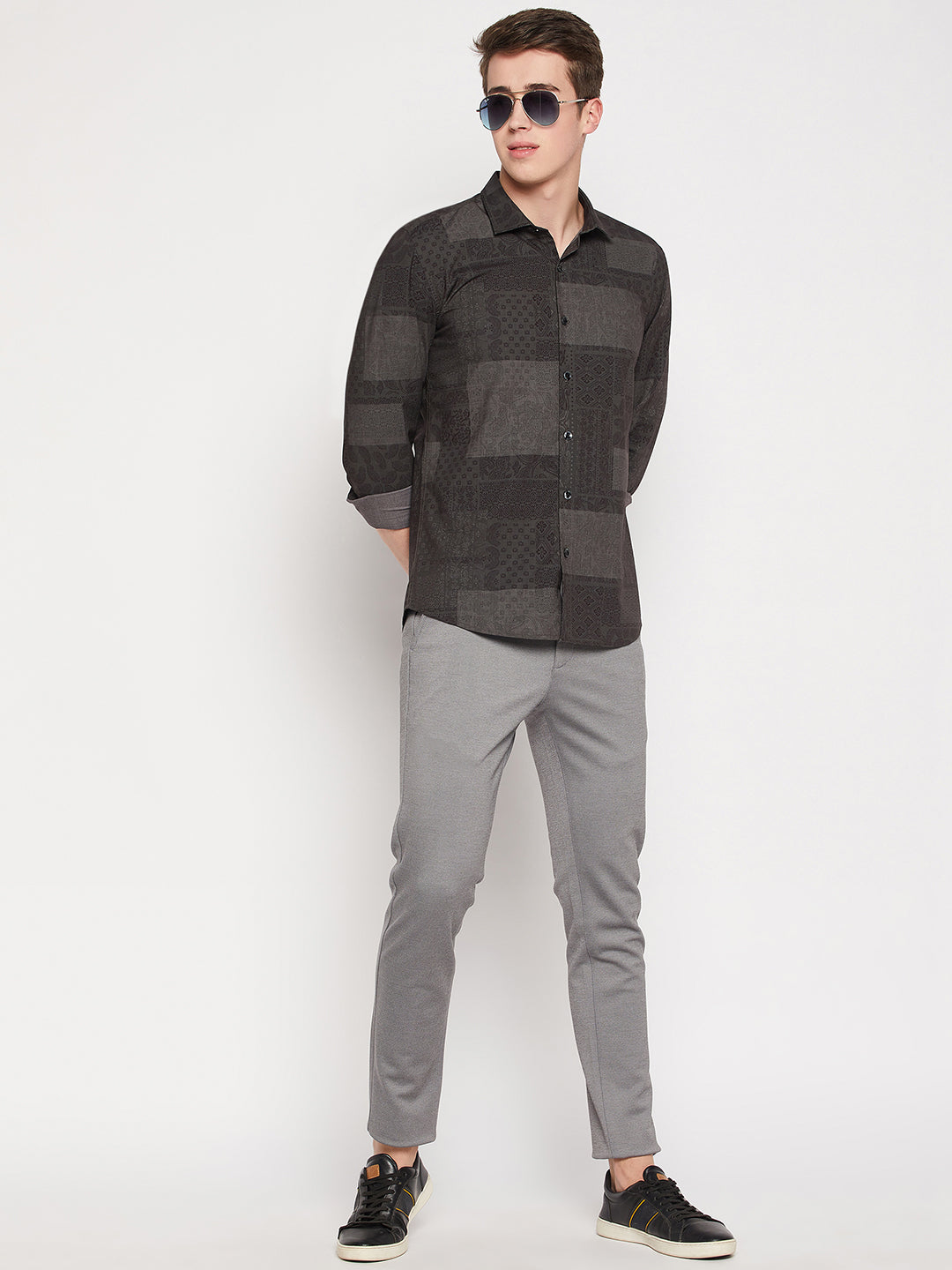 Camla Barcelona Olive Green Shirt For Men