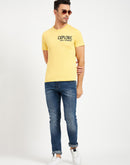 Camla Barcelona Typography yellow Regular T-shirt
