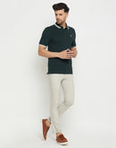 Camla Forestgreen T -Shirt For Men