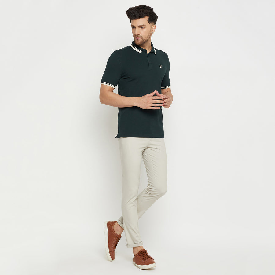 Camla Forestgreen T -Shirt For Men