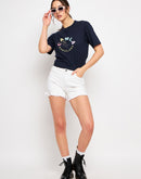Camla Navy T- Shirt For Women