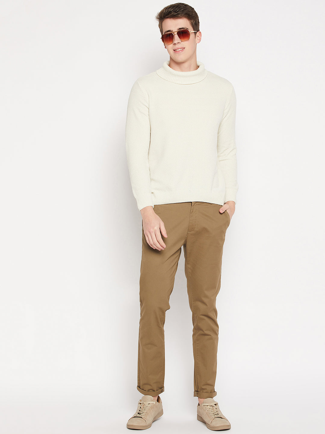 Camla Barcelona Off White Sweater For Men