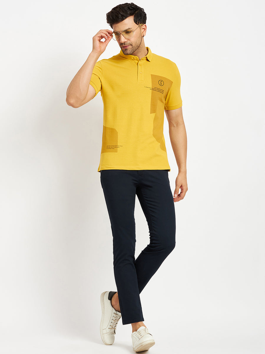 Camla Mustard T- Shirt For Men