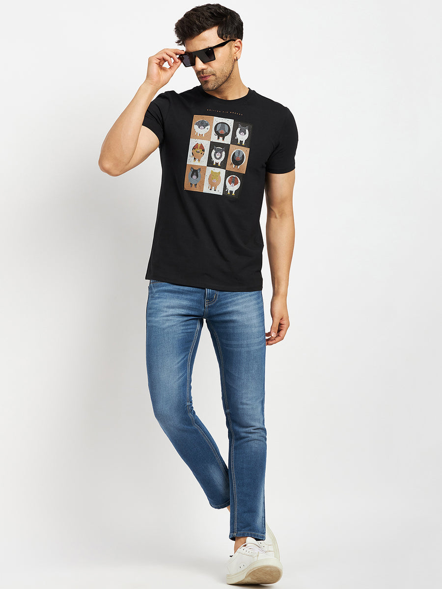 Camla Black T- Shirt For Men