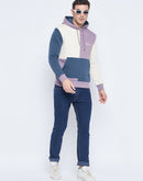 Camla Barcelona Lilac And Blue Colourblocked Sweatshirt