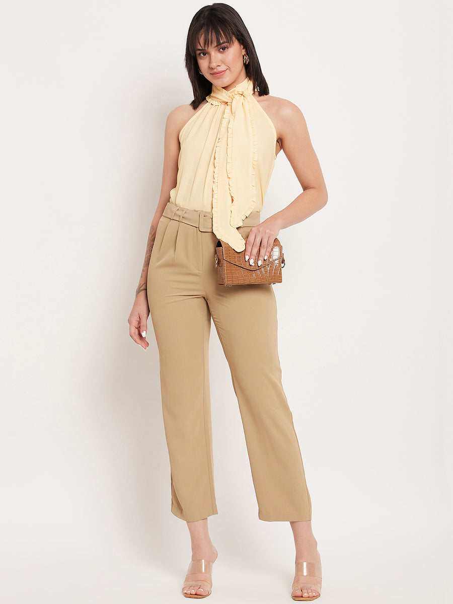 Camla Beige Plazo For Women