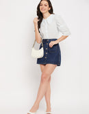 Camla Barcelona White Peter Pan Collar Top