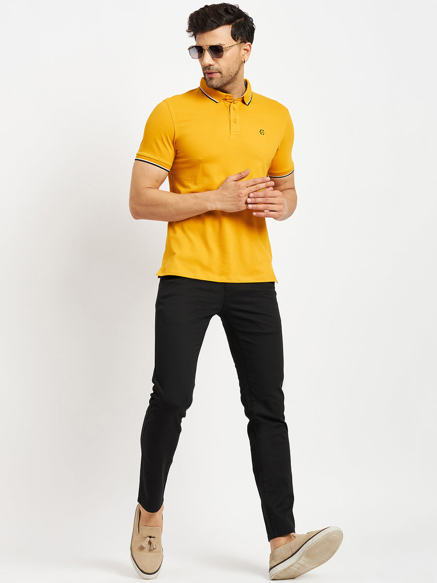 Camla Mustard T- Shirt For Men