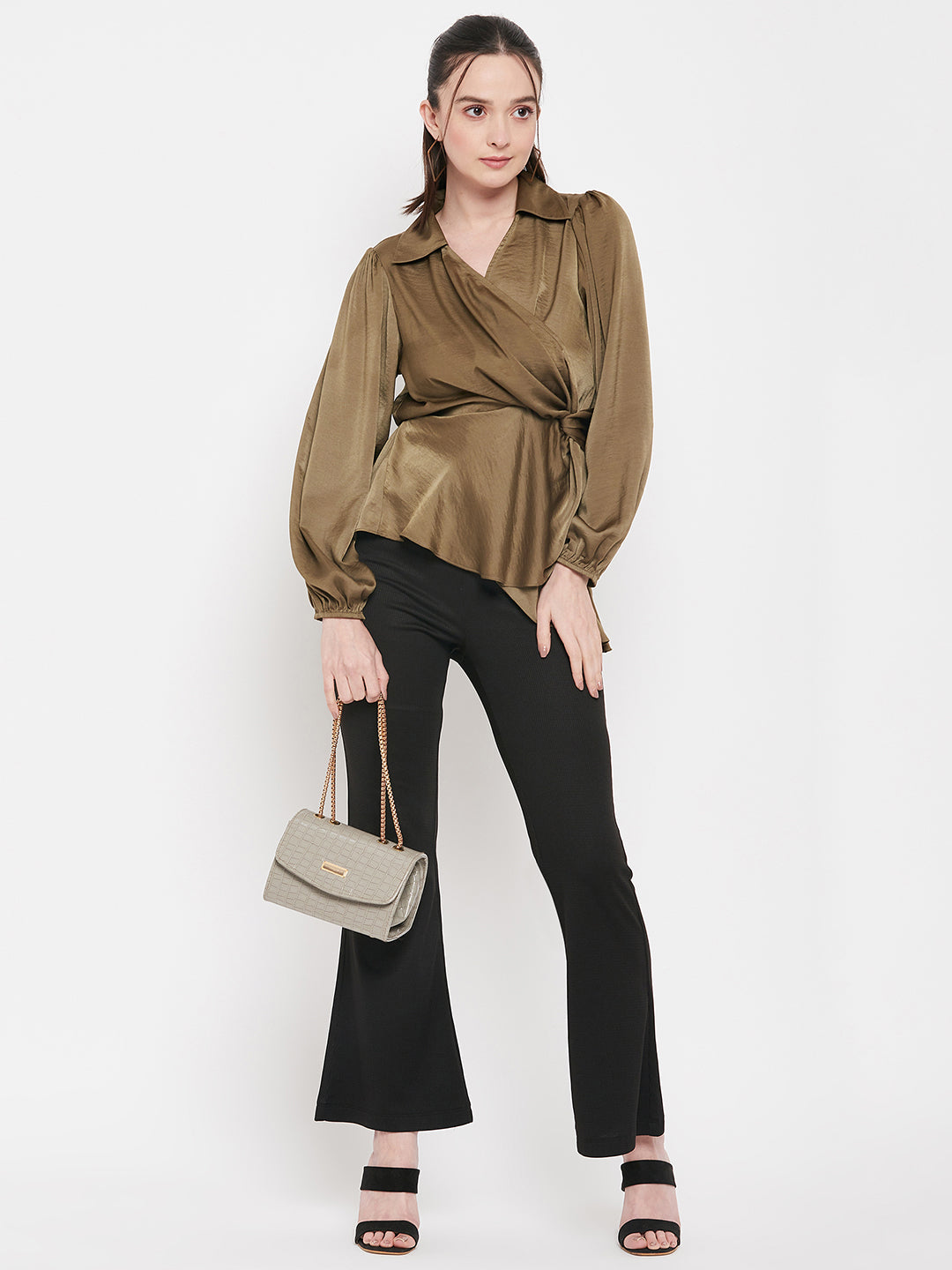 Camla Barcelona Olive Green Top For Women