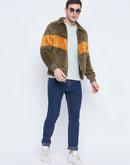 Camla Barcelona Fleece Olive Green Sweatshirt For Men