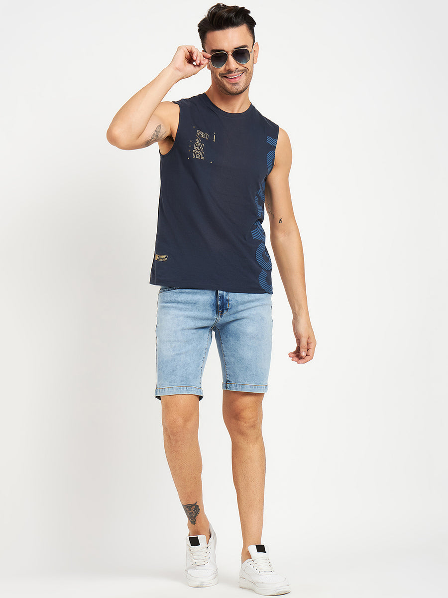 Camla Navy T- Shirt For Men