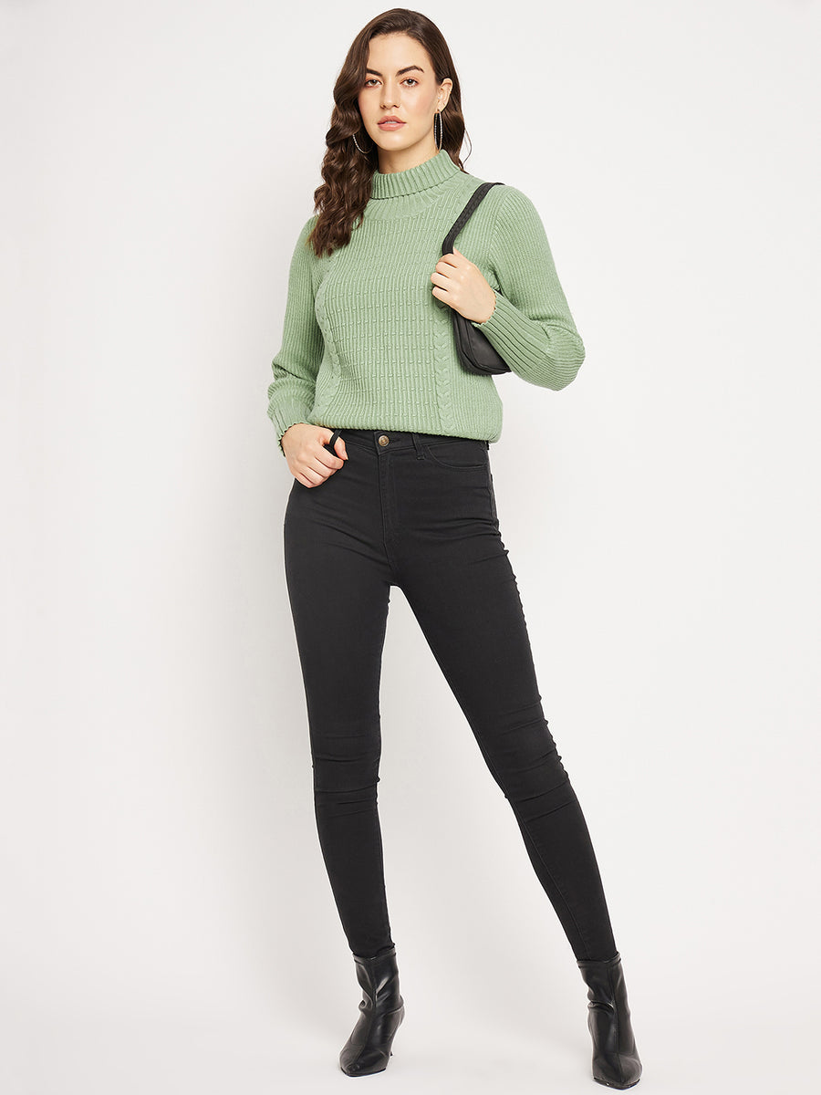 Camla Barcelona Green Sweater For Women