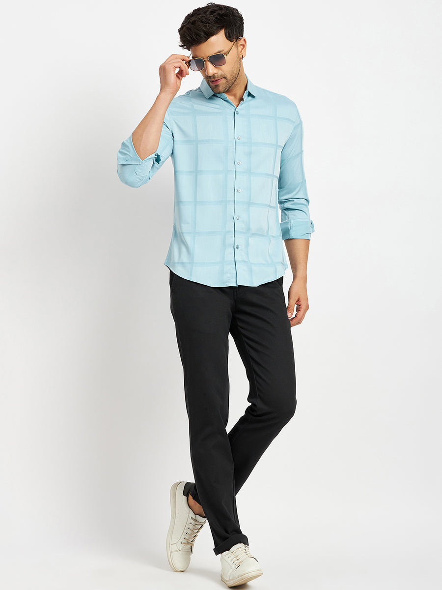 Camla Iceblue Shirts For Men